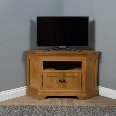 The Range Oak Corner TV Unit - Brown