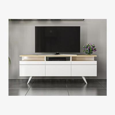 The Range Berlin TV Unit with 3 Door - White, Oak