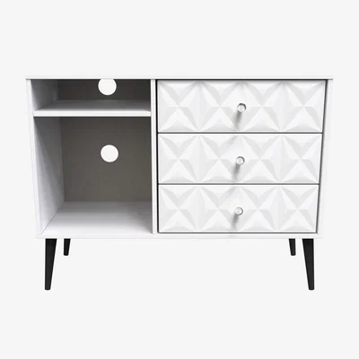 The Range Pixel 3 Drawer TV Unit - White Matt