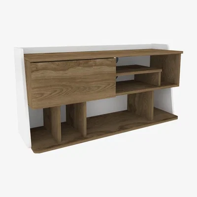 The Range Raca 120cm Modern Media Stand for Tvs up to 55" Oud Oak White - Oud Oak