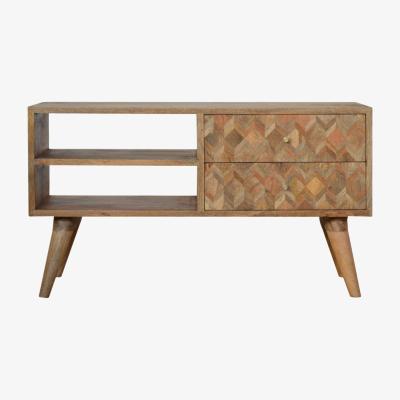 The Range Assorted Oak-Ish Media Unit - Orange