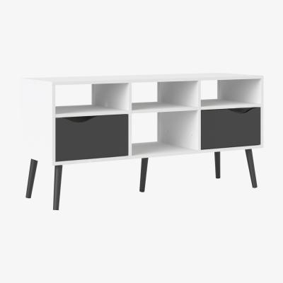 The Range Toyen TV Unit - Wide - White and Black Matt