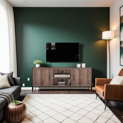 The Range FWStyle 2 Door TV Unit Industrial Inspired Oak Effect Finish - Cracked Oak