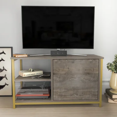 The Range Muskegon TV Unit - Gold and Wenge