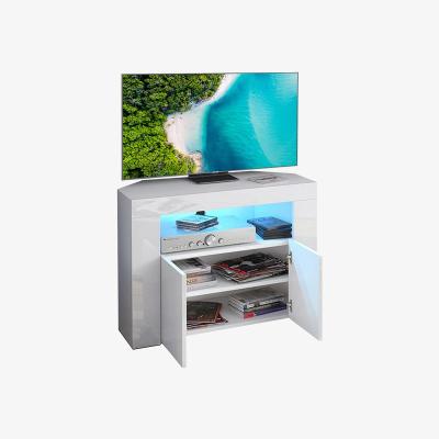 The Range DripeX Corner LED TV Stand Cabinet High Gloss - White