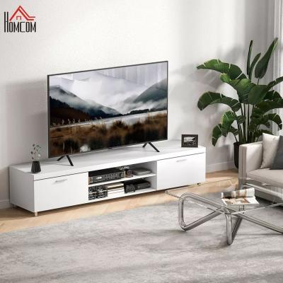 The Range 200cm Low Minimalist TV Cabinet with Storage - White