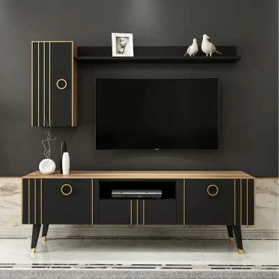The Range Monity TV Cabinet Set Entertainment Centre - black