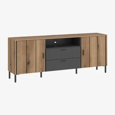 The Range Arundel TV Cabinet 2 Door 2 Drawer 158Cm Wide - Oak
