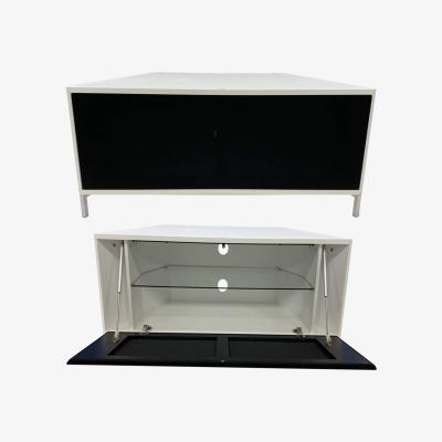 The Range Wooden Hyde White 1200 Corner TV Stand for up to 60" - White Black