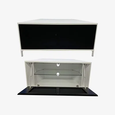 The Range Wooden Hyde White 1200 Corner TV Stand for up to 60" - White Black