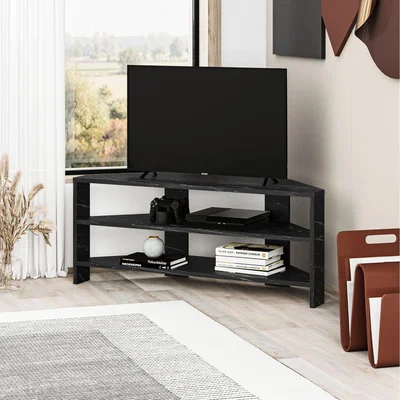 The Range Thales Corner TV Stand - Black Marble Effect