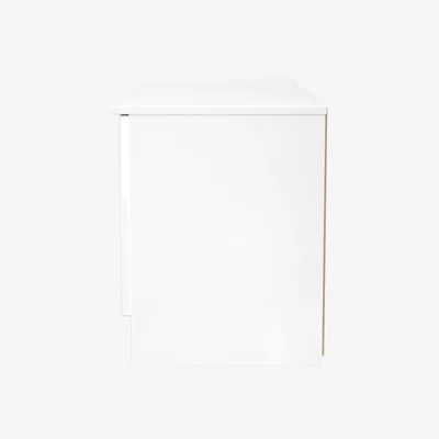 The Range Milan Ready Assembled 2 Door 2 Drawer Superwide TV Unit - White Gloss & White Matt