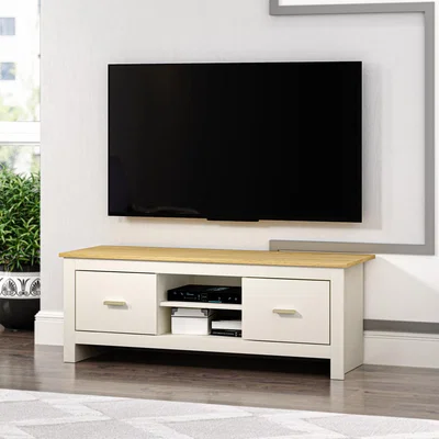 The Range Lexington TV Unit - Cream / 119cm / Gold