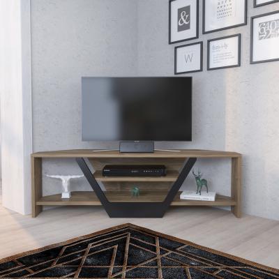 The Range Sares 120 cm Tv Stand Walnut and Black - Walnut