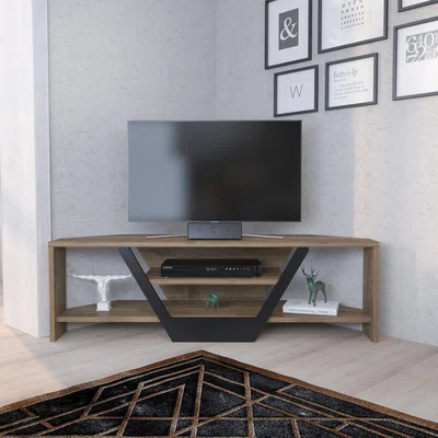 The Range Sares 120 cm Tv Stand Walnut and Black - Walnut