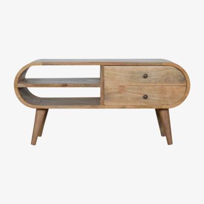 The Range London Mango Wood Media Unit - Orange