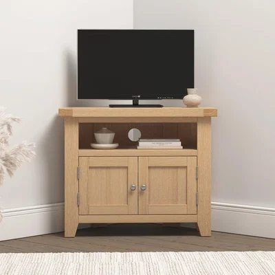 The Range Windsor Corner TV Unit (Fully Assembled) - Natural Oak
