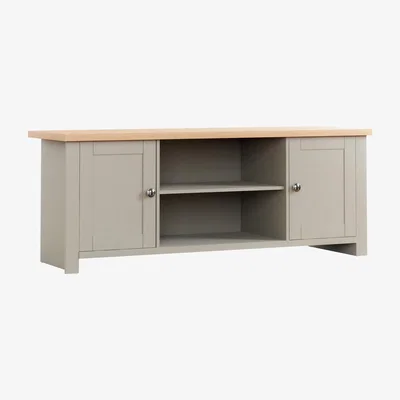 The Range Arlington 2 Door TV Unit, Grey - Grey