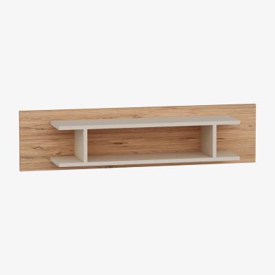 The Range Amanda Floating TV Stand with Shelves - Atlantic Pine & Beige