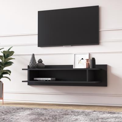 The Range Lucio Modern Black Floating TV Stand - Black