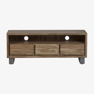 The Range Natural Essential Live Edge Large Media Unit - Light Wood