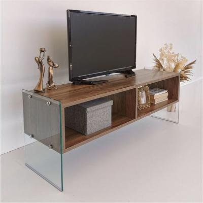 The Range Major TV Unit Walnut 120 cm Tv404 Transparent Walnut - Transparent & Walnut