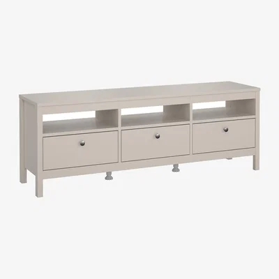 The Range Madrid 3 Drawer TV Unit - Cashmere