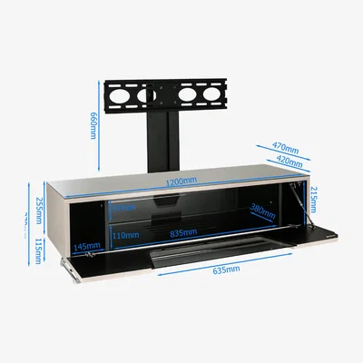 The Range Chromium 2 TV Stand  Bkt 1200 - Ivory