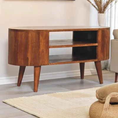 The Range Solid Wood Cortez Chestnut Media Unit - Brown