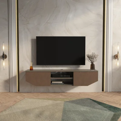 The Range Hera Floating TV Unit - Galaxy and Vintage Pattern