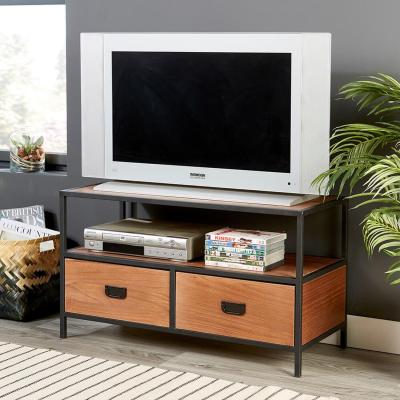 The Range Cayman 2 Drawer Industrial TV Stand Storage Unit - Natural - Natural