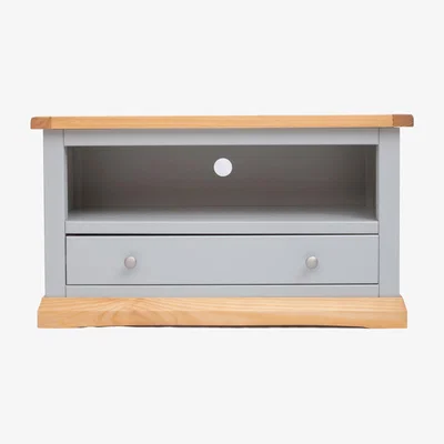 The Range Bomporto 1 Drawer TV Stand - Grey / Chrome Knob