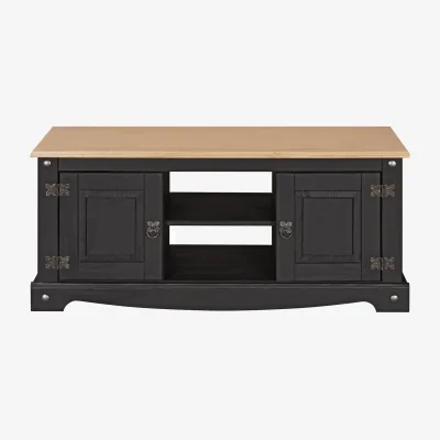 The Range Corona TV Stand 2 Door Charcoal Black Flat Screen Media - Charcoal