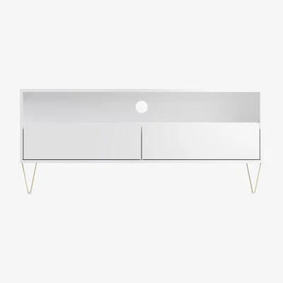 The Range TV Cabinet with 2 Drawers - White - White
