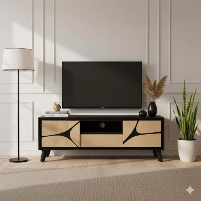The Range Dusk Mango Wood Tv Stand - Tan