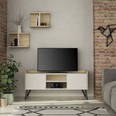 The Range Klappe Modern TV Stand Multimedia Centre TV Unit - Oak