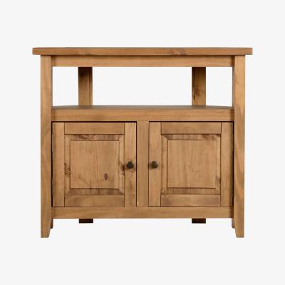 The Range Salvador Tile Top Corner TV Unit - Distressed Wax Pine - Natural