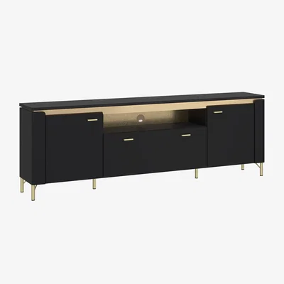 The Range Genoa Matte Finish TV Cabinet - Black