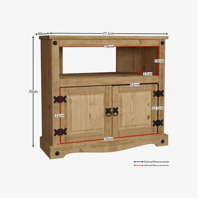 The Range Corona Corner TV Unit - Pine - Pine