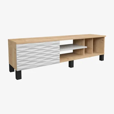 The Range Olyo 140cm Tv Stand for Tvs up to 64" Sapphire Oak Pattern-White - Sapphire Oak