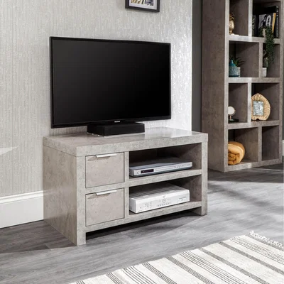 The Range Bloc 2 Drawer TV Unit - Concrete