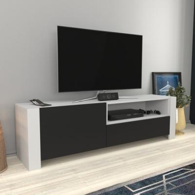 The Range Piedmont 160 cm Wide TV Stand and Media Console with Shelf - Anthracite & White
