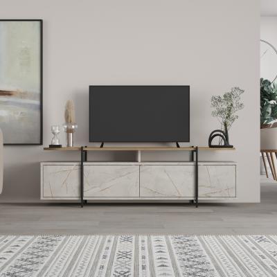 The Range Hanley Modern TV Stand Multimedia Centre TV Unit - Gold Marble Effect