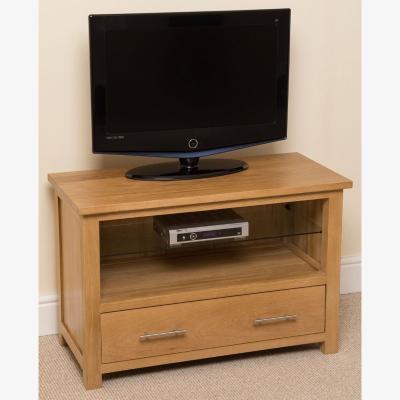 The Range Oslo Solid Oak TV Unit with Storage - Oak