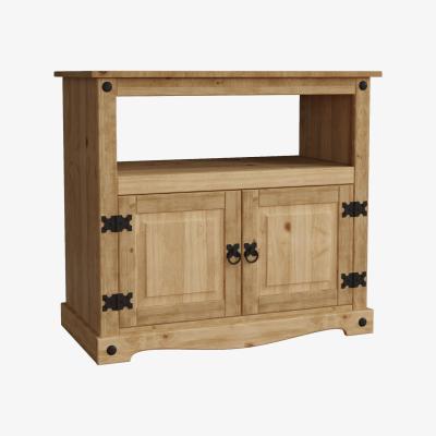The Range Corona Straight TV Unit - Pine - Pine