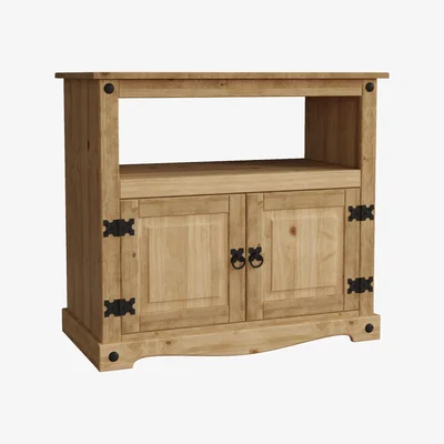 The Range Corona Straight TV Unit - Pine - Pine