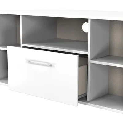 The Range Worcester Ready Assembled Corner TV Unit - White Matt & White
