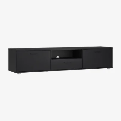 The Range Media TV Unit with 2 Doors 1 Drawer 177cm Black - Black