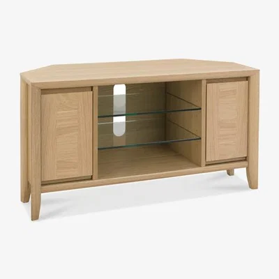 Teddy Beau Bentley Bergen Corner Oak Rectangular Entertainment Unit