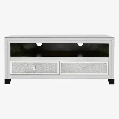 Teddy Beau Deco Home Diamond Glitz Mirrored TV Cabinet Stand